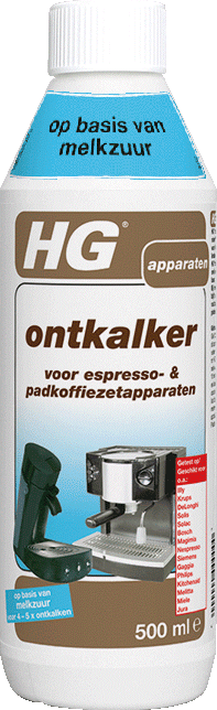 HG Entkalker für Espresso- und Pad-Kaffeemaschinen | Milchsäure